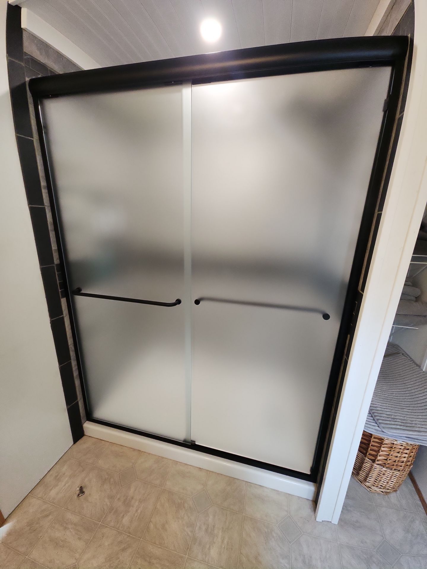 Semi-Frameless Sliding Shower Doors by Cheshire Glass Company
