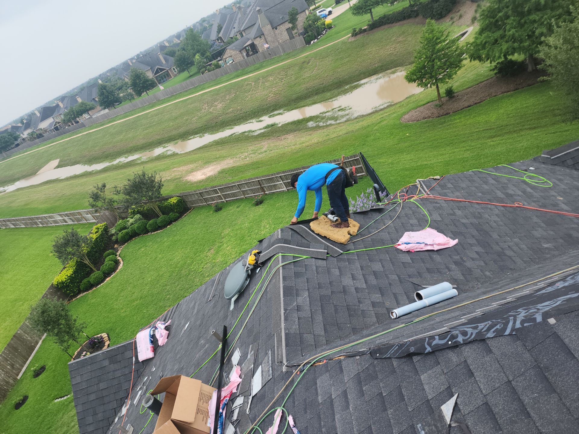 Residential Roofing Installation using Owen's Corning Duration (Lifetime) Shingles by Roof Repair Company