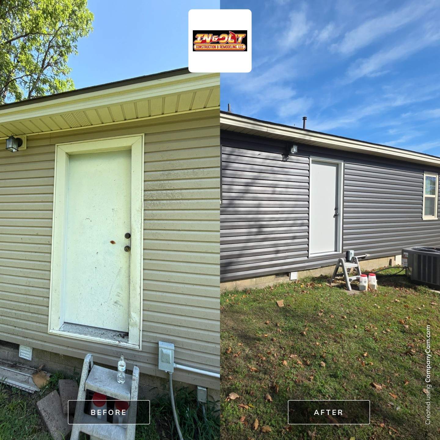 Hail damage & tornado damage restoration.  by In & Out Construction & Remodeling, LLC