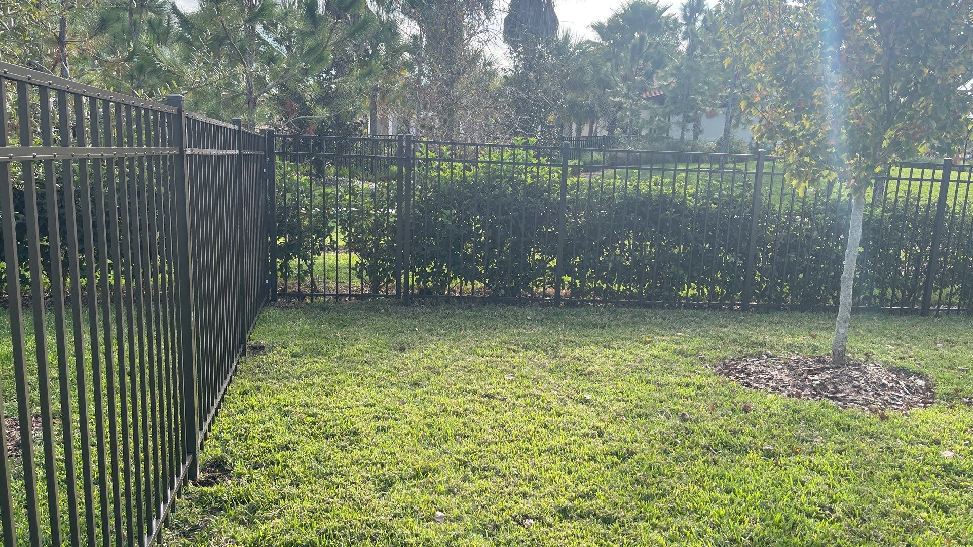 Palmetto, FL 5 ft. Tall Bronze Aluminum Fence by Asap fence and gates, LLC