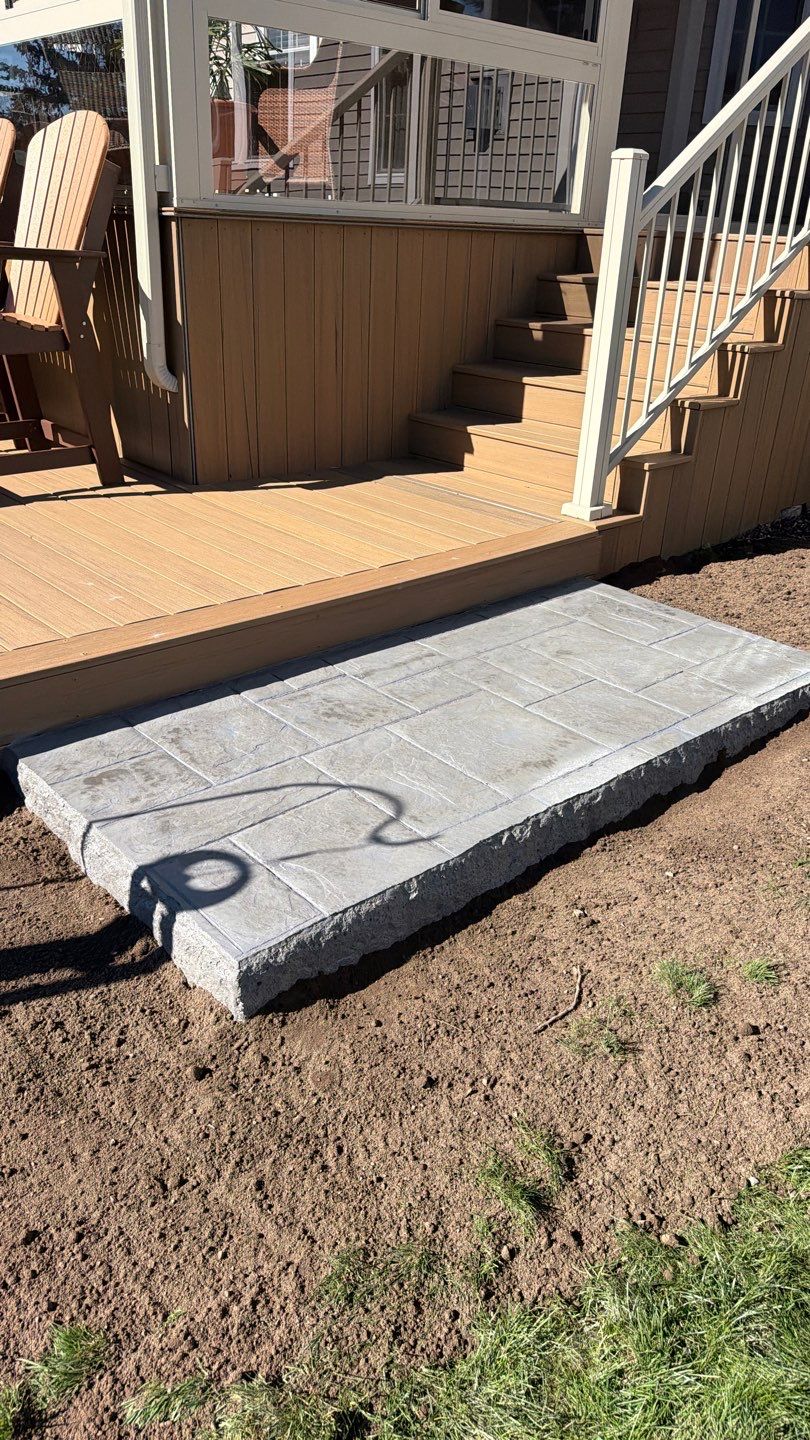 Ashler Slate Stamped Patio by NG Masonry & Construction LLC