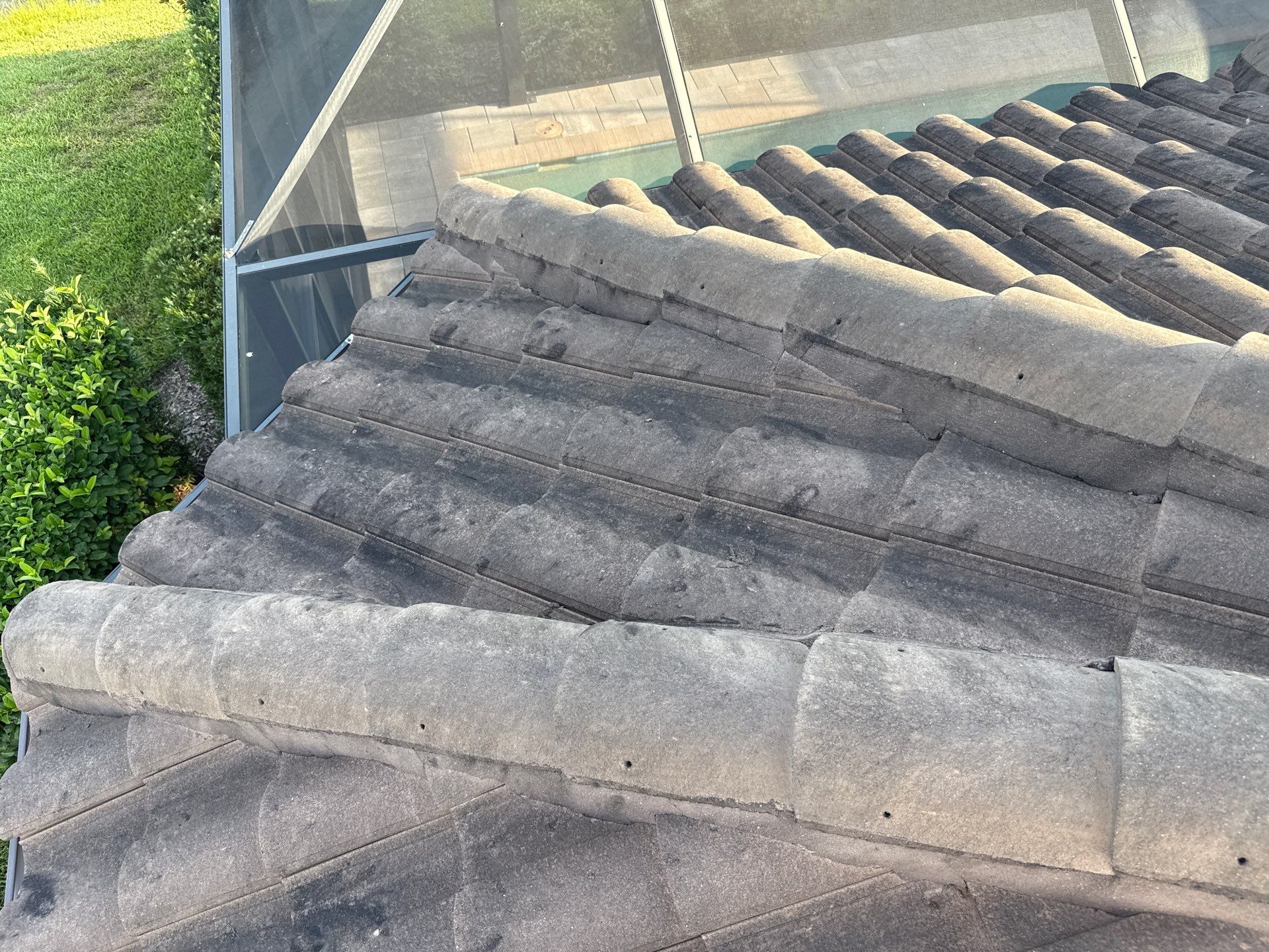 Soft Wash Roof Cleaning – Concrete Tile Roof | Artisan Lakes Esplanade, Palmetto, FL by Sunshine AquaWash