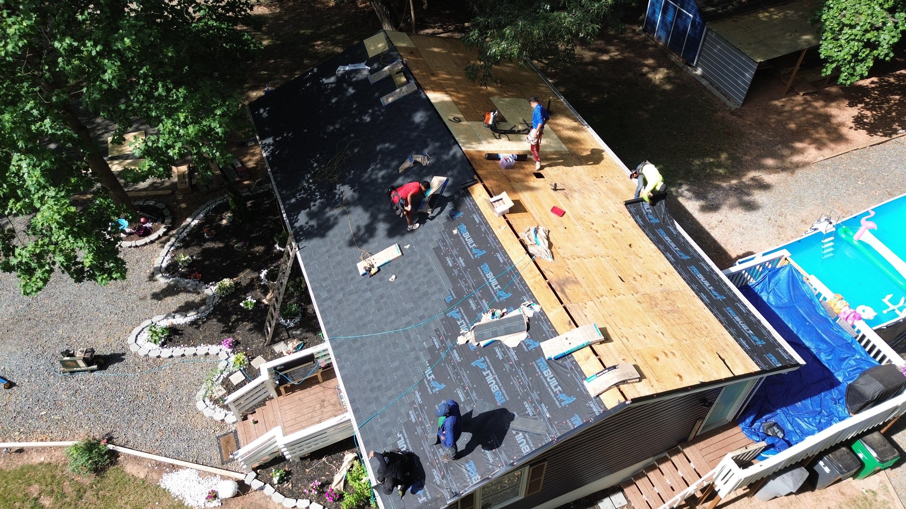 Roof replacement, gutters and interior repair by hail damage by Just Brilliant Restoration JBR