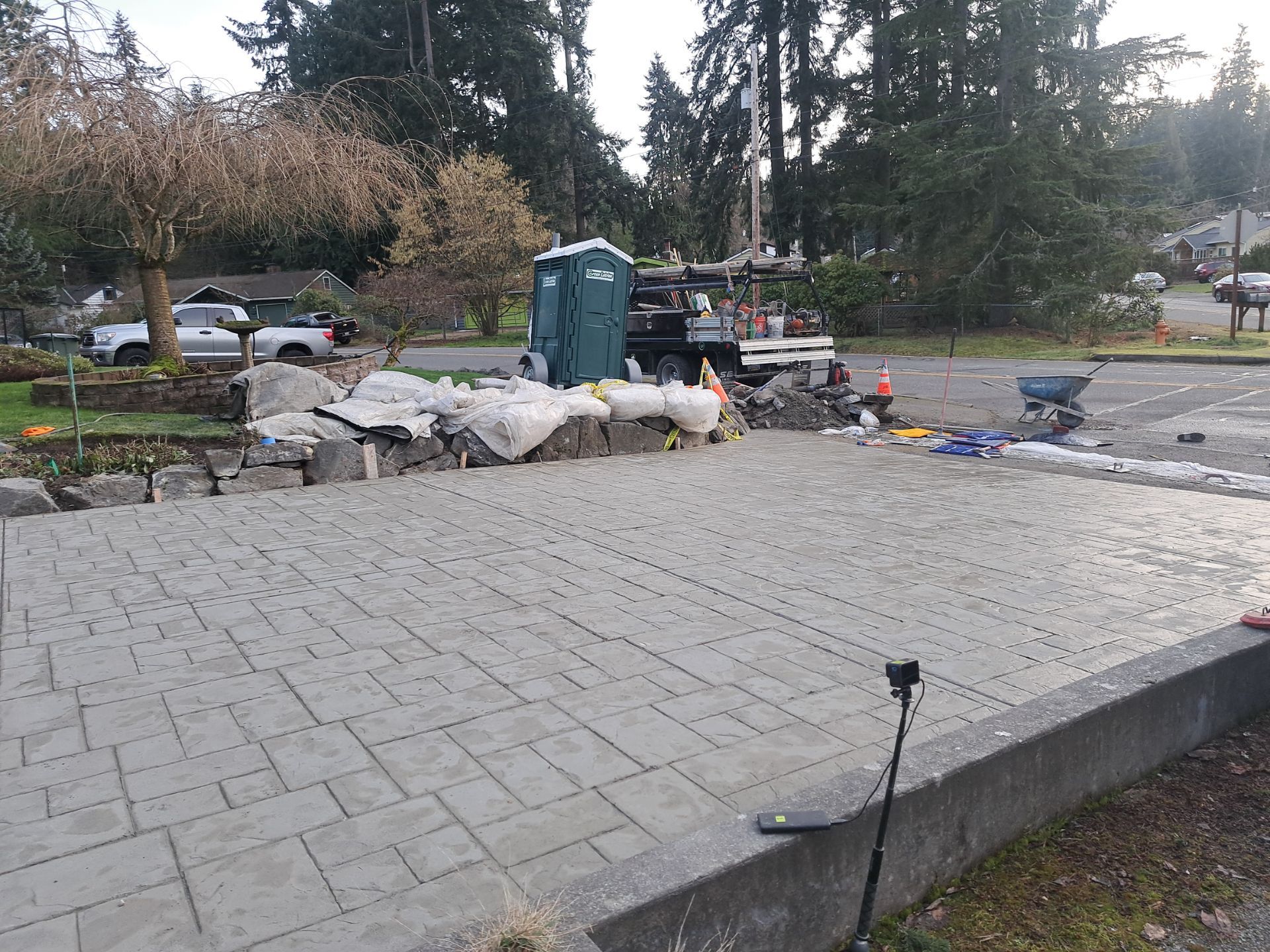 Stamped Concrete Patio and Driveway | Edmonds  by Jireh Asphalt & Concrete Inc 
