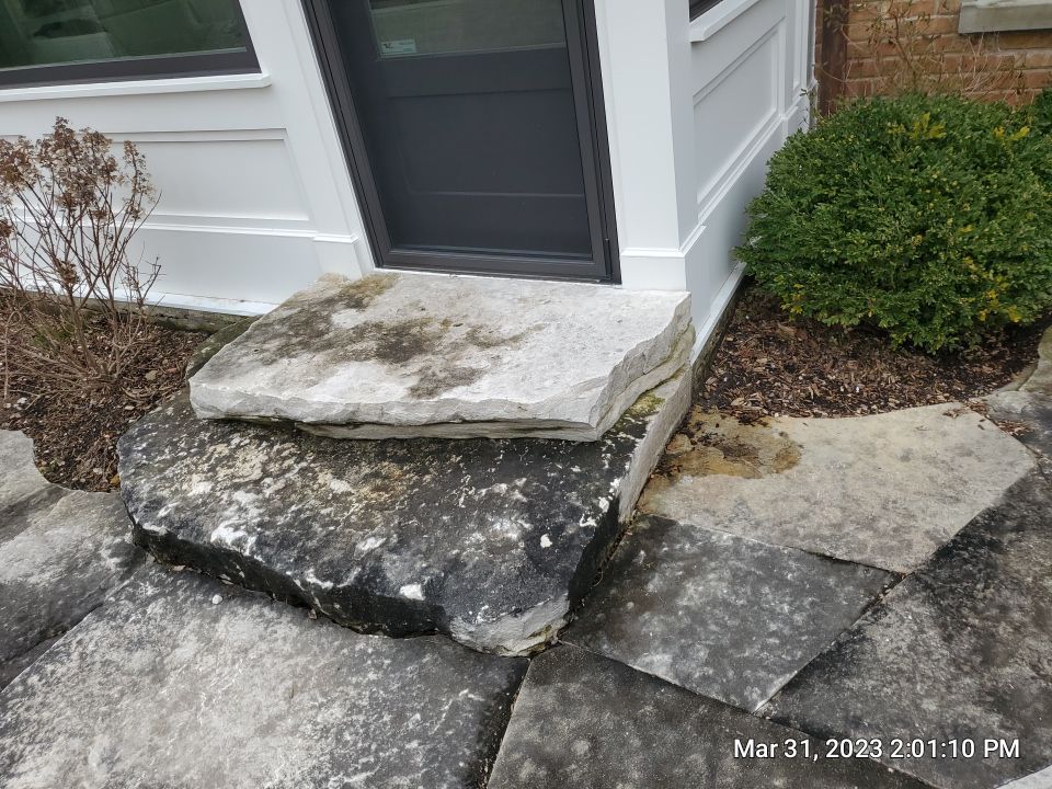 Evanston, IL stone patio cleaning by Northern Power Washing LLC.