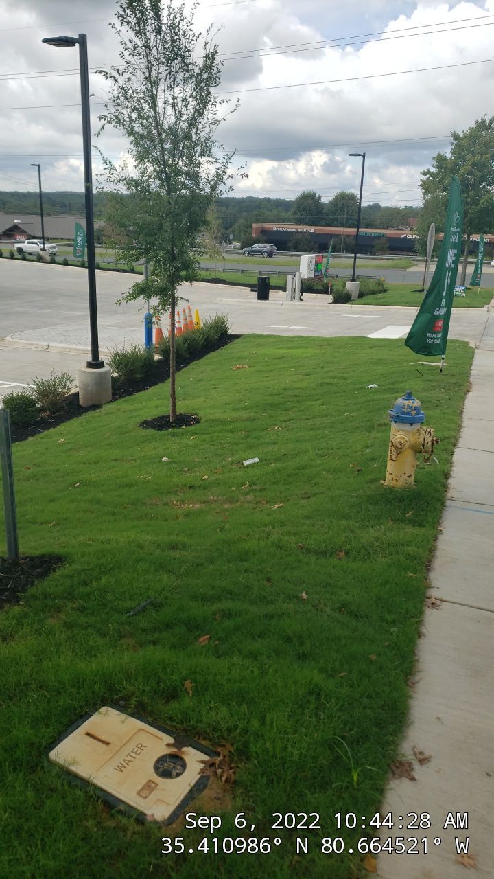 Commercial Landscaping Harris Teeter Fuel Station by Carolina-Metro Landscape, Inc