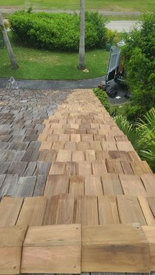 Wood Shake Repair using Wood Roof Shakes
