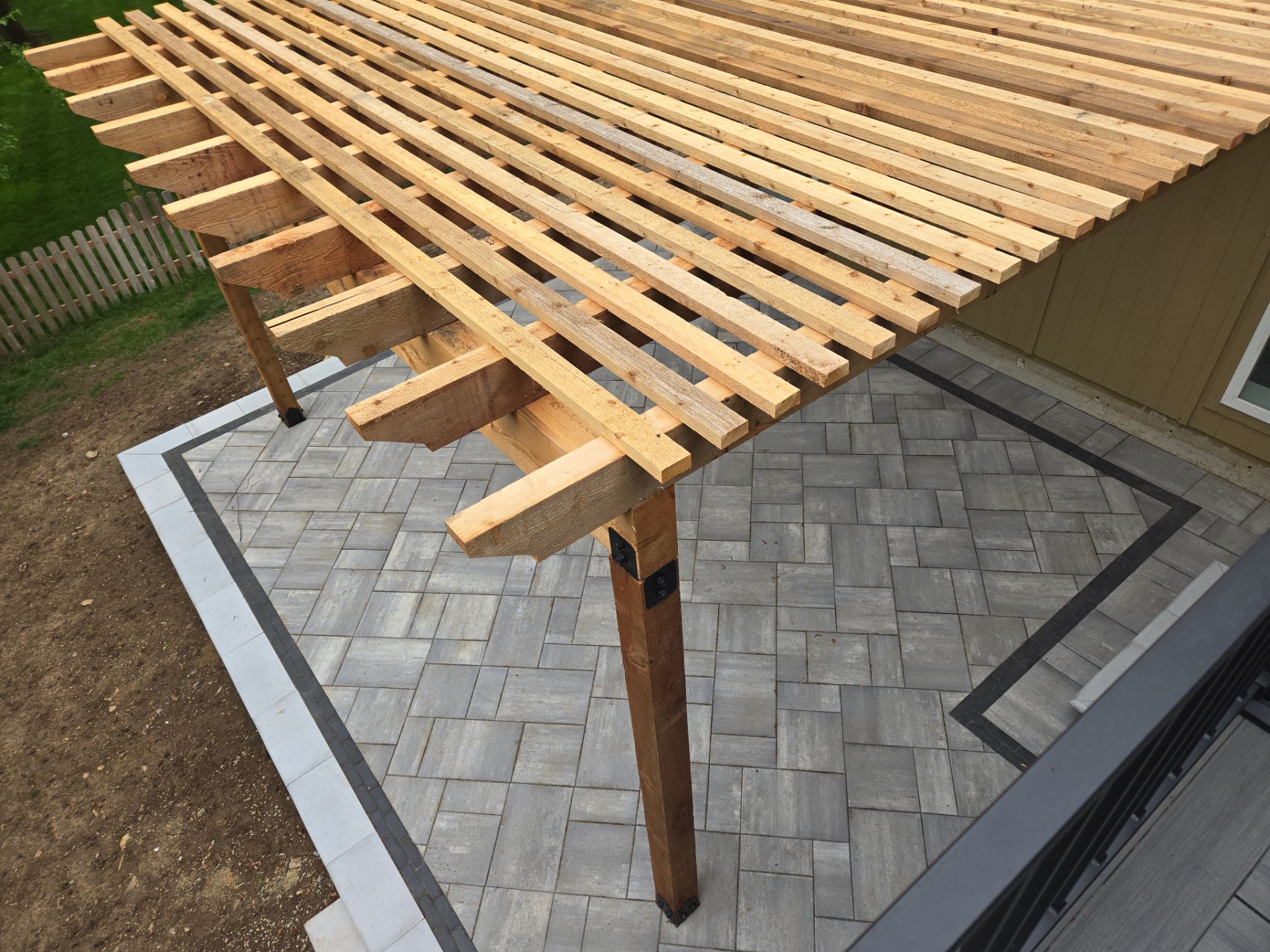 Back Yard Patio, Pergola, and Deck by LAND ESCAPES LLC