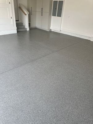 Garage Floor Coating using Quartzite