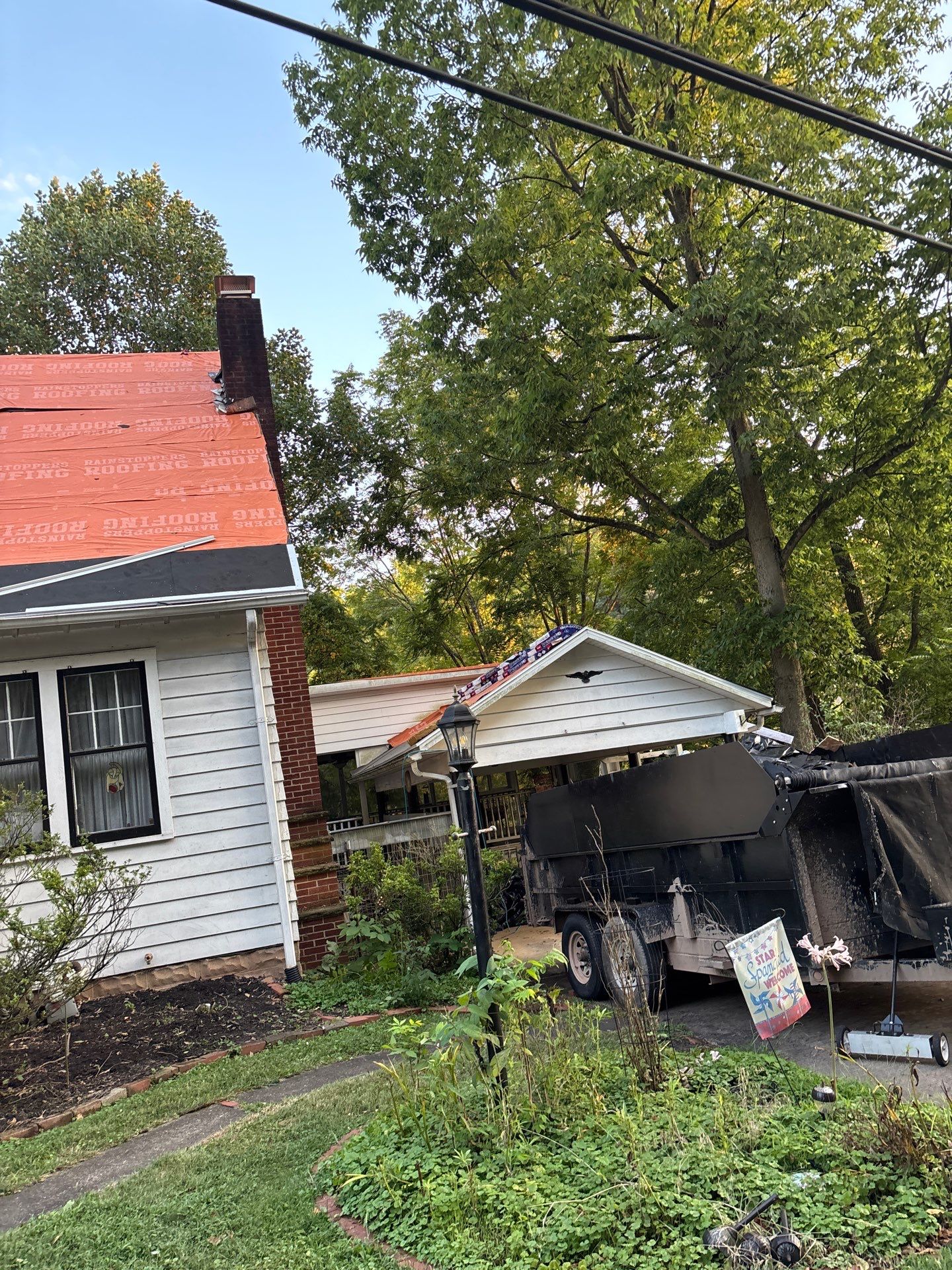 Residential Roofing Installation using GAF Timberline HDZ Charcoal by Rainstoppers Roofing