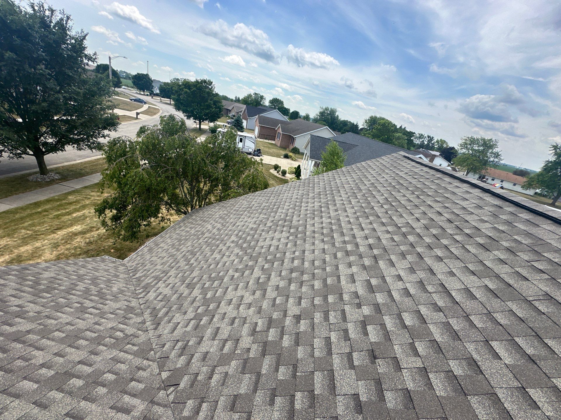 Residential Roofing Installation using Timberline HDZ Shingles - Weathered Wood by RoofX 