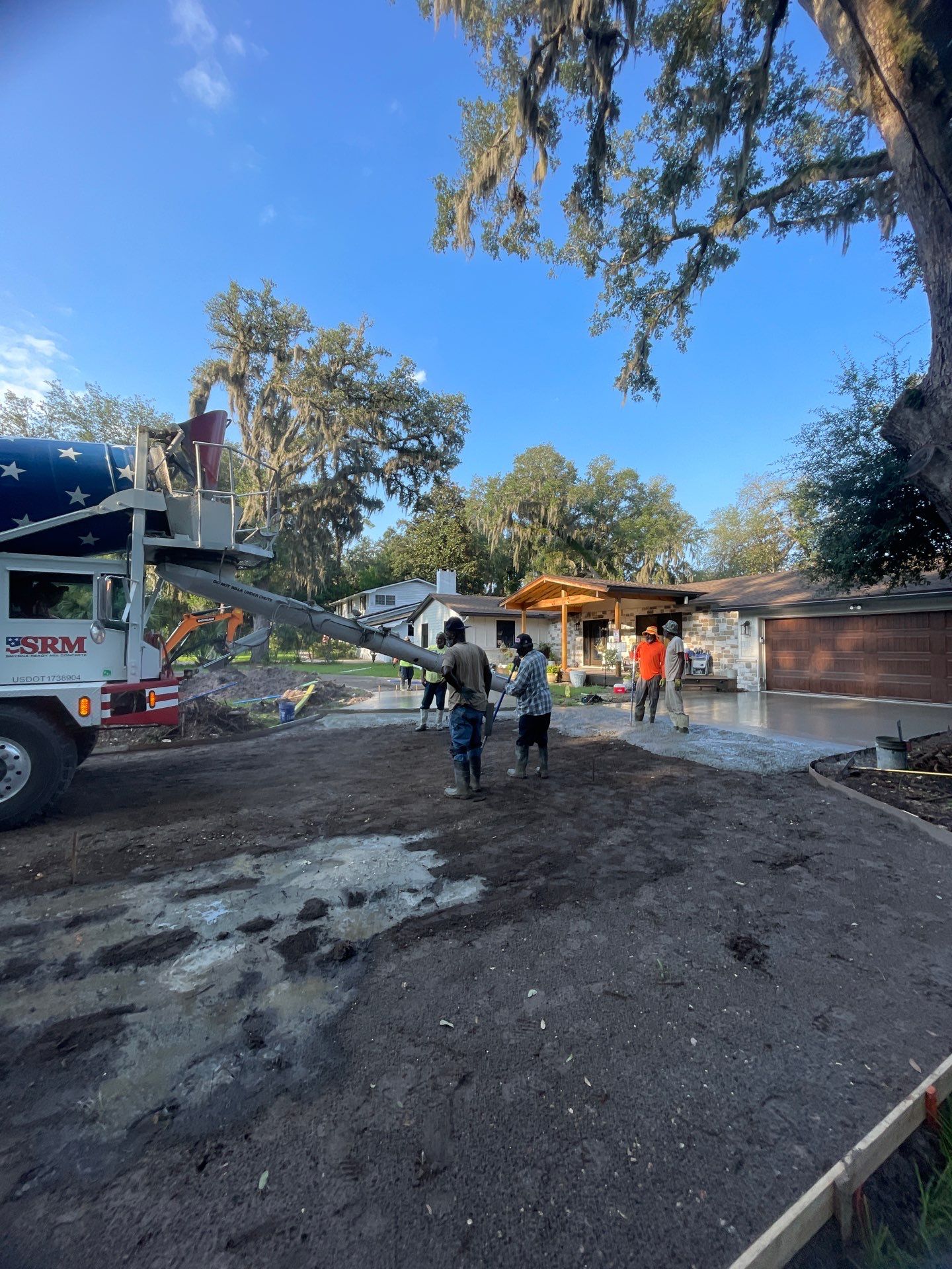 Concrete Driveway Replacement and Expansion in Orange Park by Burlington Concrete & Asphalt Inc