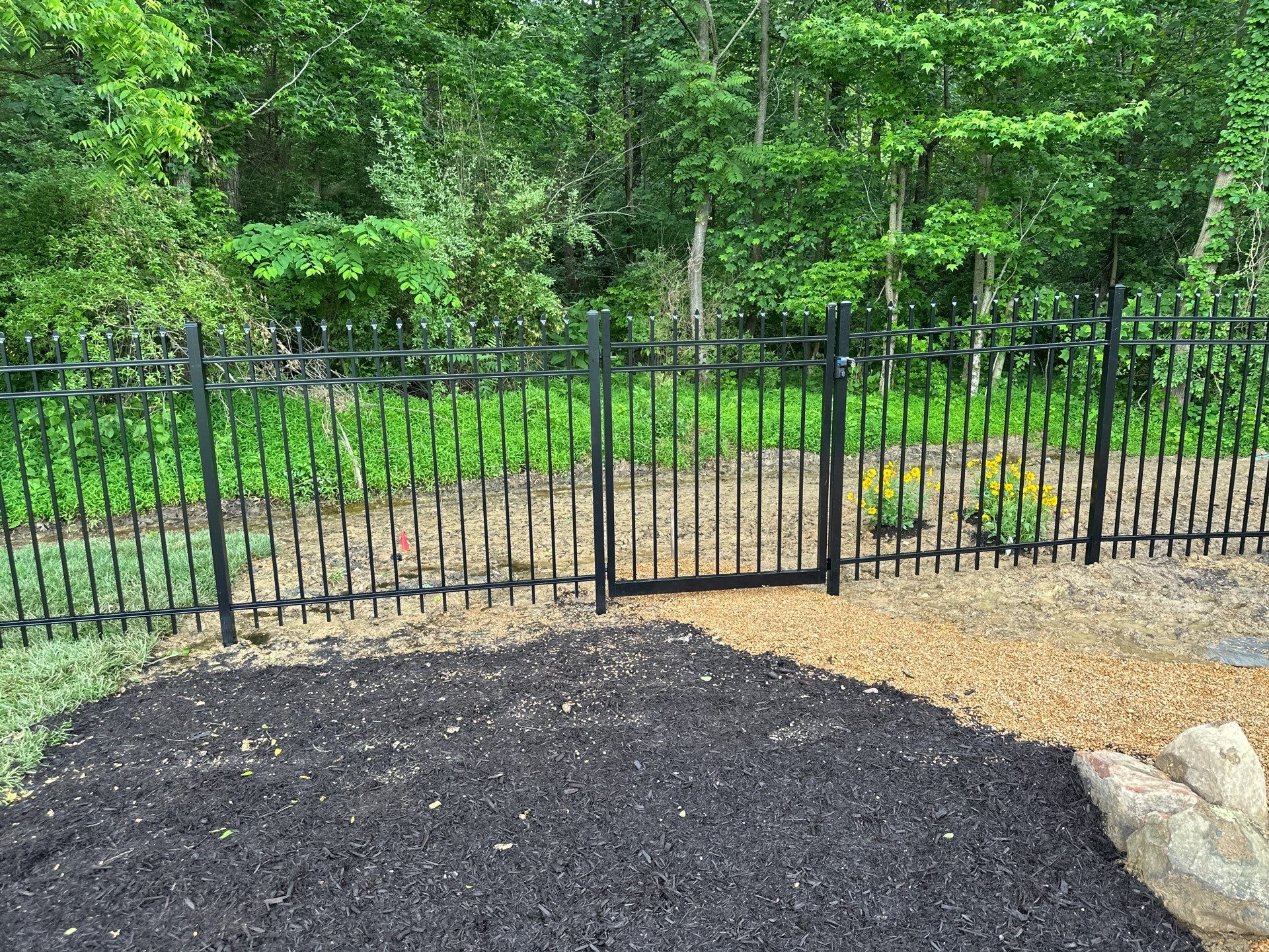 Beautiful aluminum fence by Mr. Fence