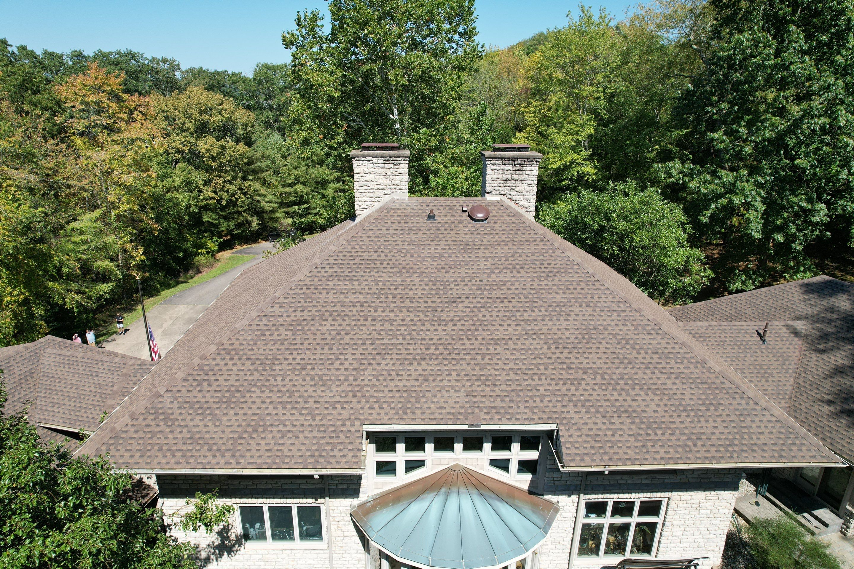 Residential Roofing Installation using GAF Timberline HDZ Barkwood by Rainstoppers Roofing