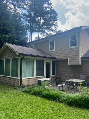 Marietta, GA Siding, Rotten Wood, Front Door, and Gutter Replacement with Exterior Painting