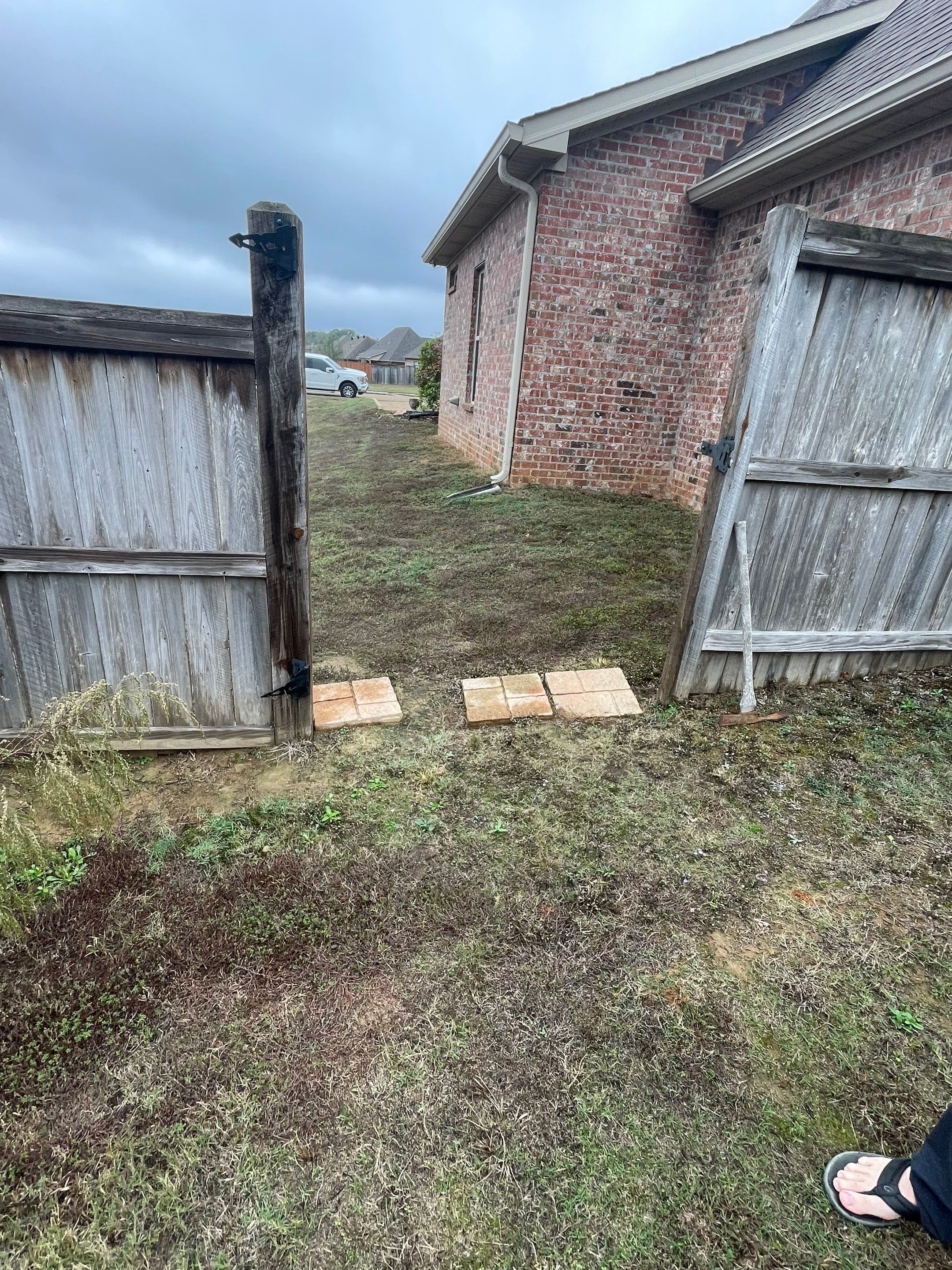 6ft Good Neighbor Fence Gate Repair using Cedar by Roberson Construction LLC