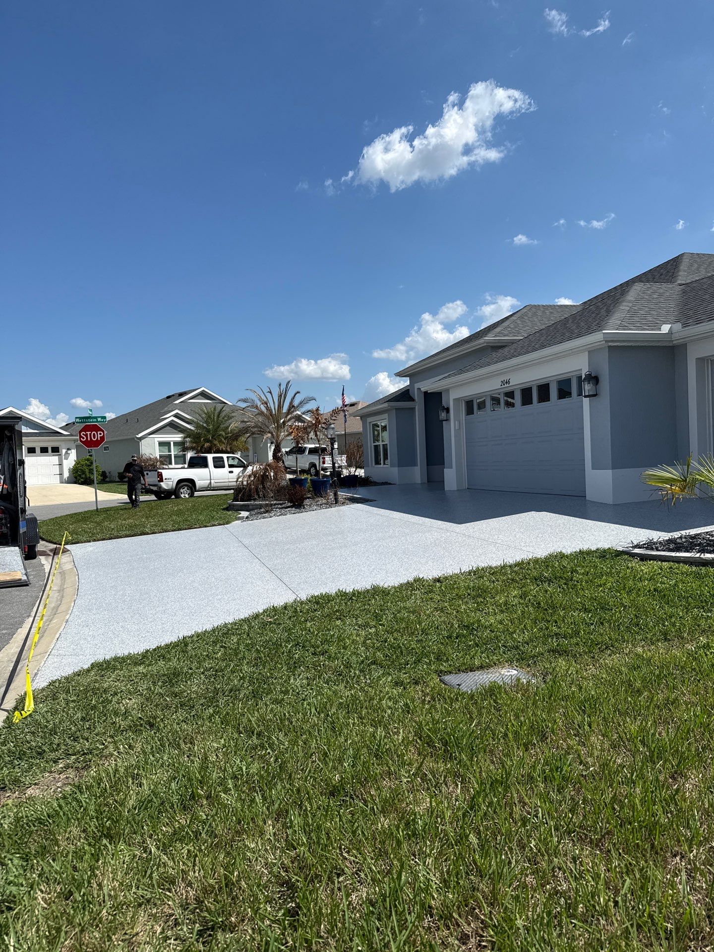 Driveway in Tidal Wave by Innovative Concrete Coatings 