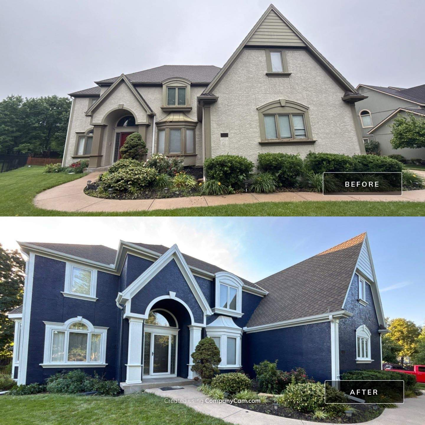 Exterior Painting and Extensive Wood Rot Repair in Overland Park