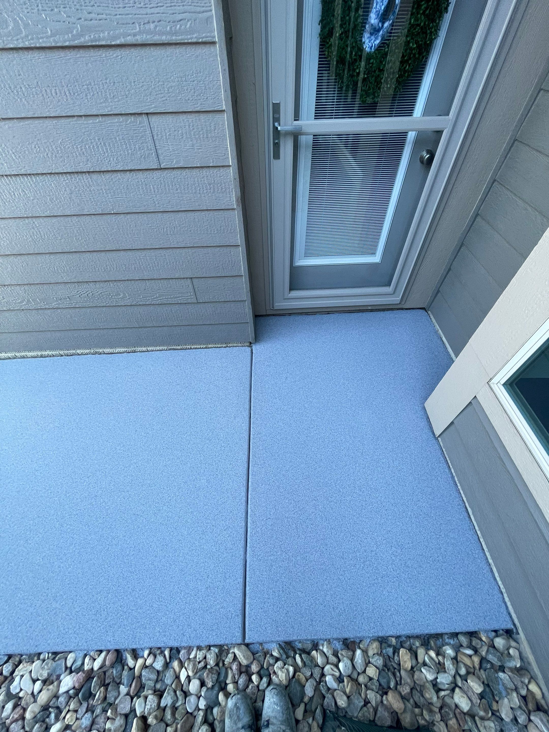 Custom Concrete Coating for Sioux Falls Patio and Front Walkway by Select Painting, Coatings & Garage Cabinets