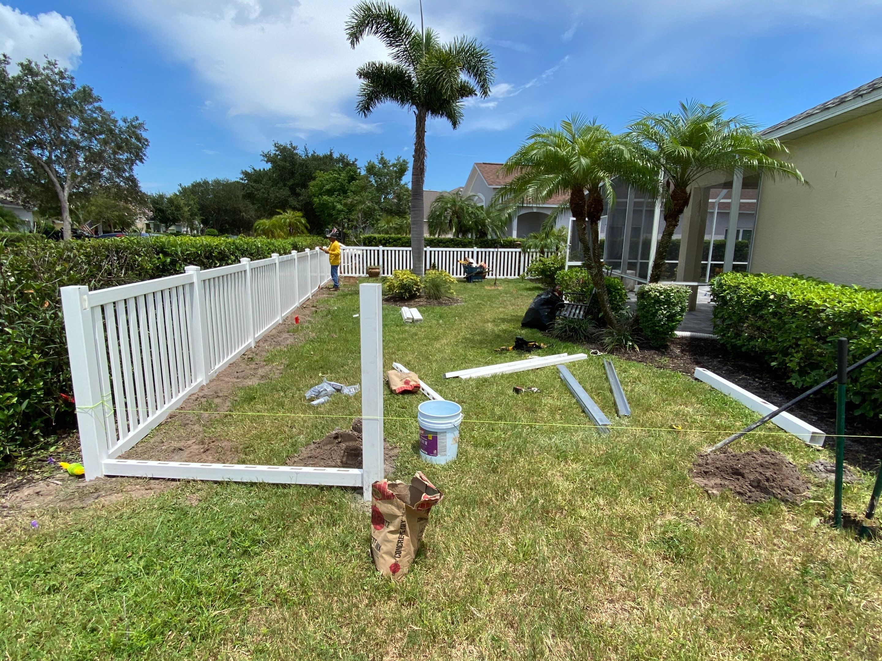 Vinyl Picket Fence Installation using Vinyl Picket Fence by Asap fence and gates, LLC