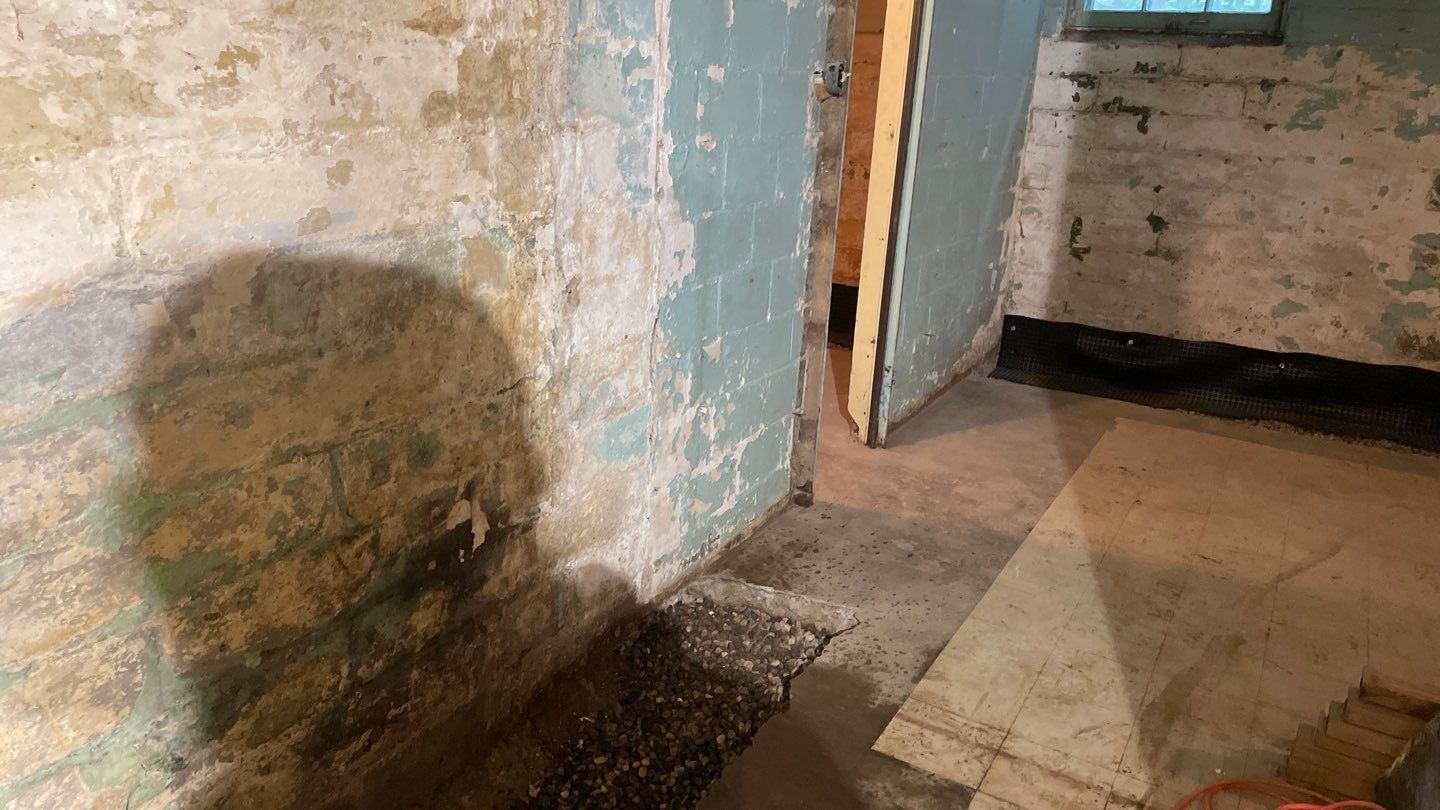 Interior Drain Tile for a South Minneapolis Basement by Waterproofing Northeast