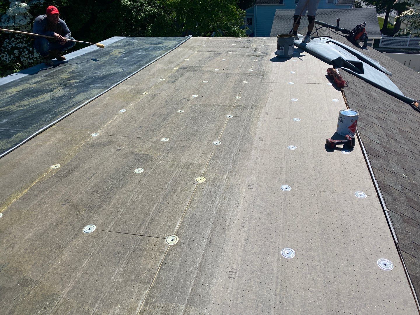 Residential Roofing Installation using Owens Corning Duration Driftwood by A Plus Exterior