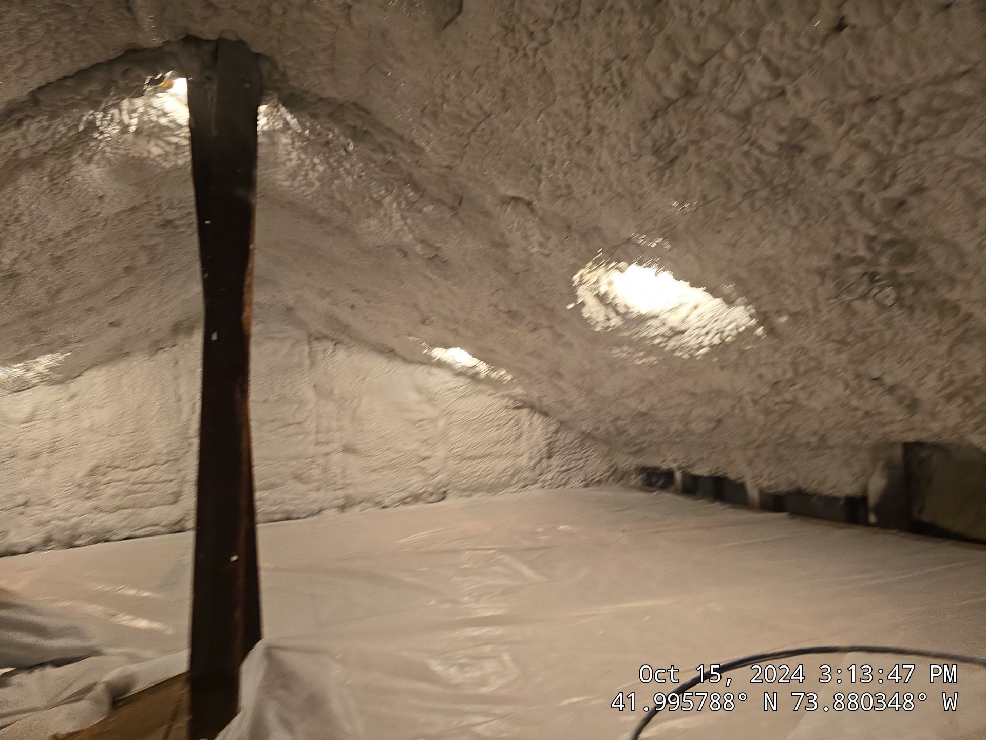 Attic Insulation using open cell spray foam by NYS Foam & Energy