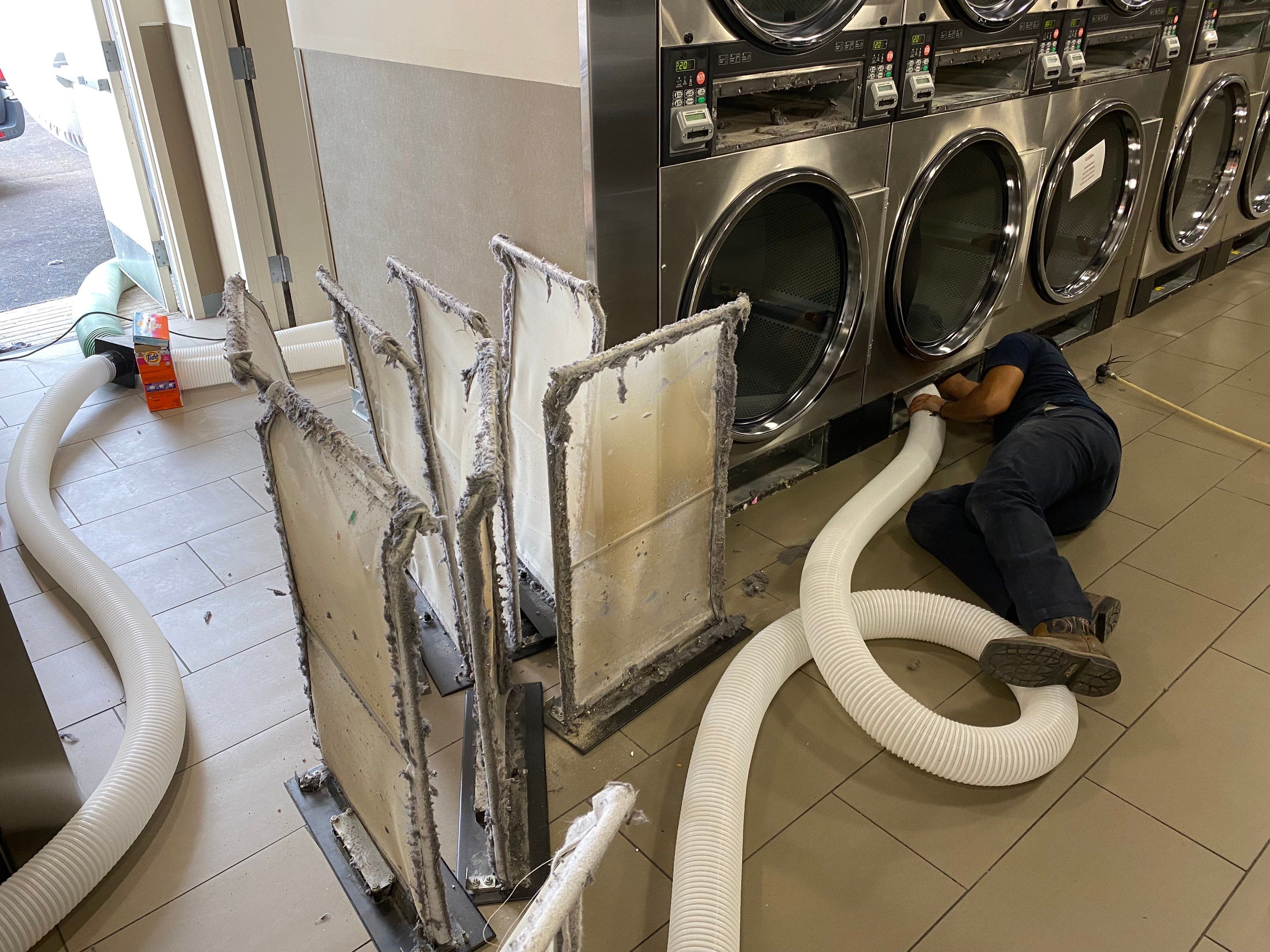 Laundromat Dryer Vent Cleaning Houston, Texas by Peach State Dryer Vents & Air Ducts