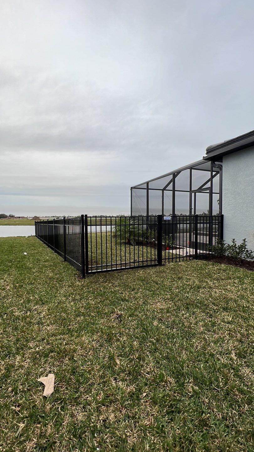 Aluminum Fence Installation using Black 3 Rail Aluminum Fence by Asap fence and gates, LLC