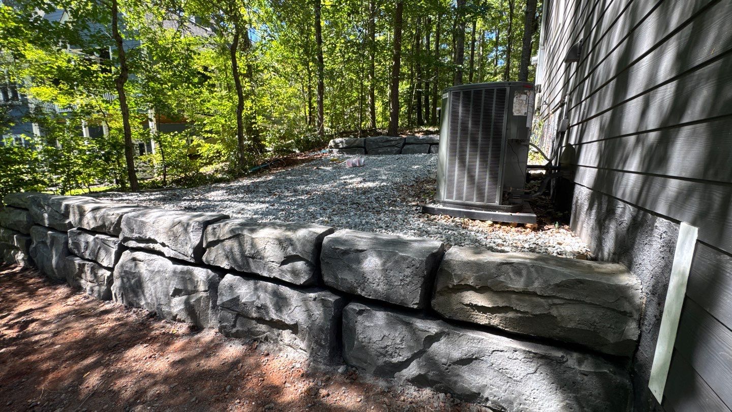 Carved Concrete Retaining Wall by Xtreme Concrete Services