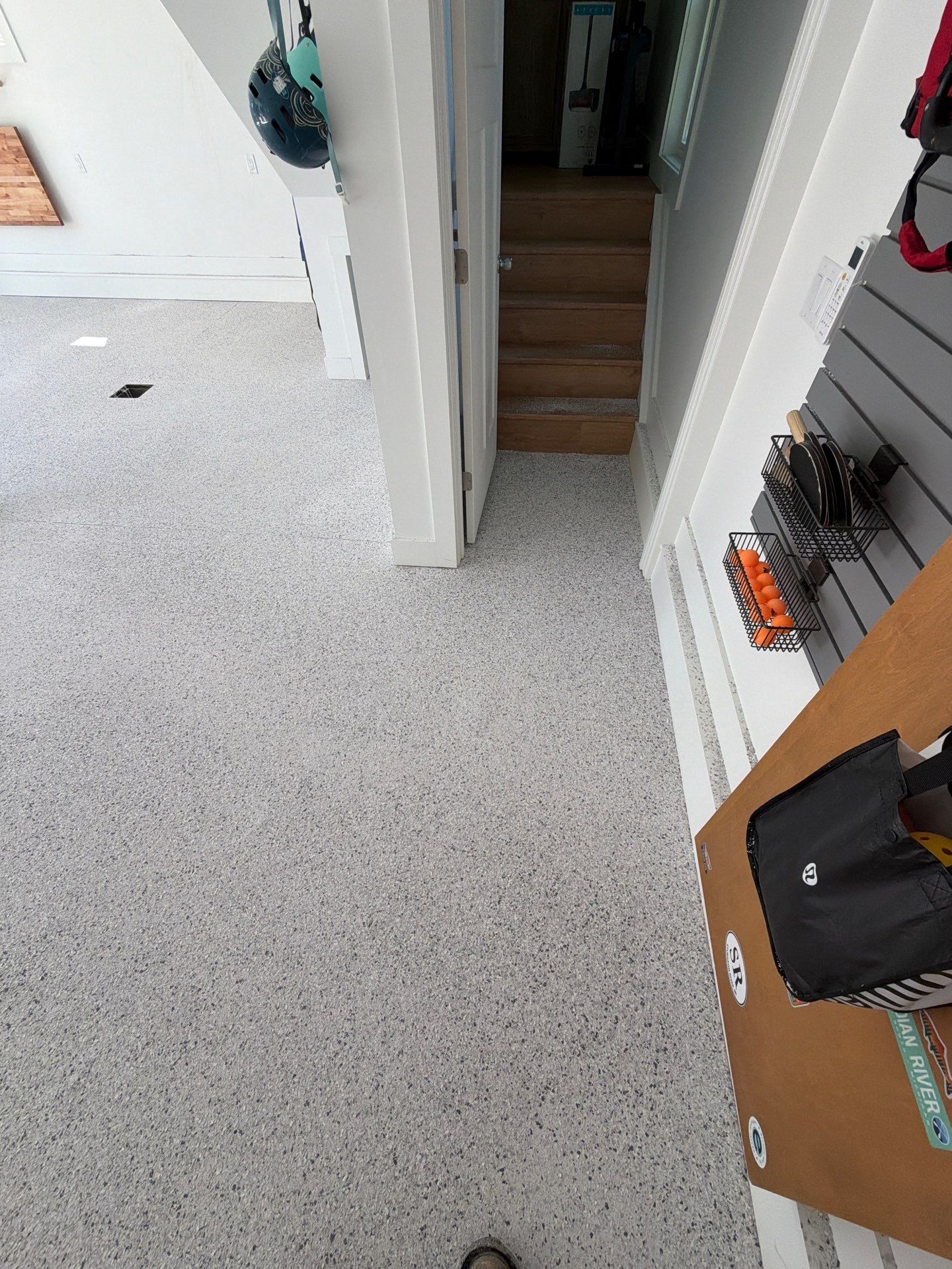 Custom Epoxy Flake Floor Coating for Spring Lake Garage by Gordon Painting