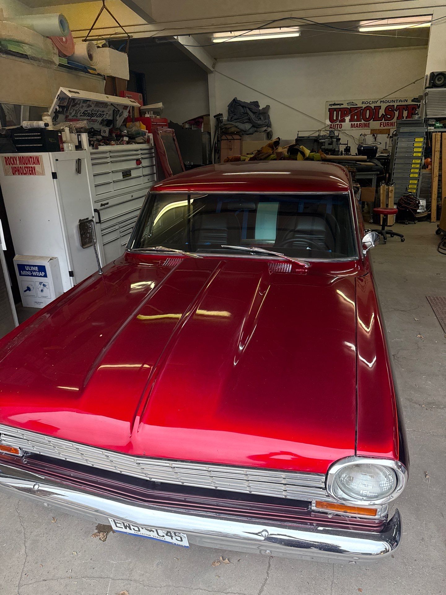 1963 Nova SS Custom Leather Interior  by Rocky Mountain Upholstery Co