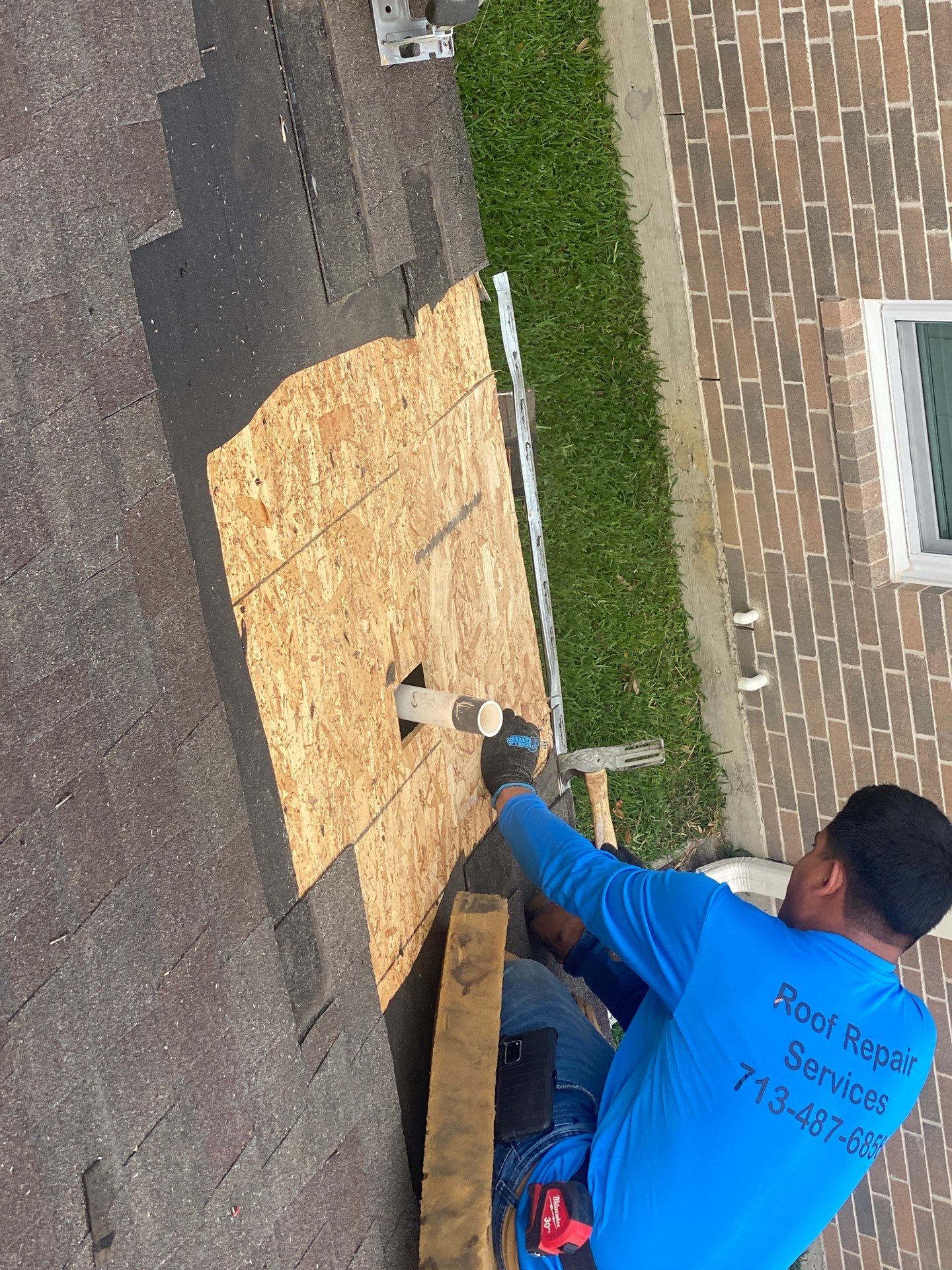 Hail Damage using Owen's Corning Duration (Lifetime) Shingles by Roof Repair Company
