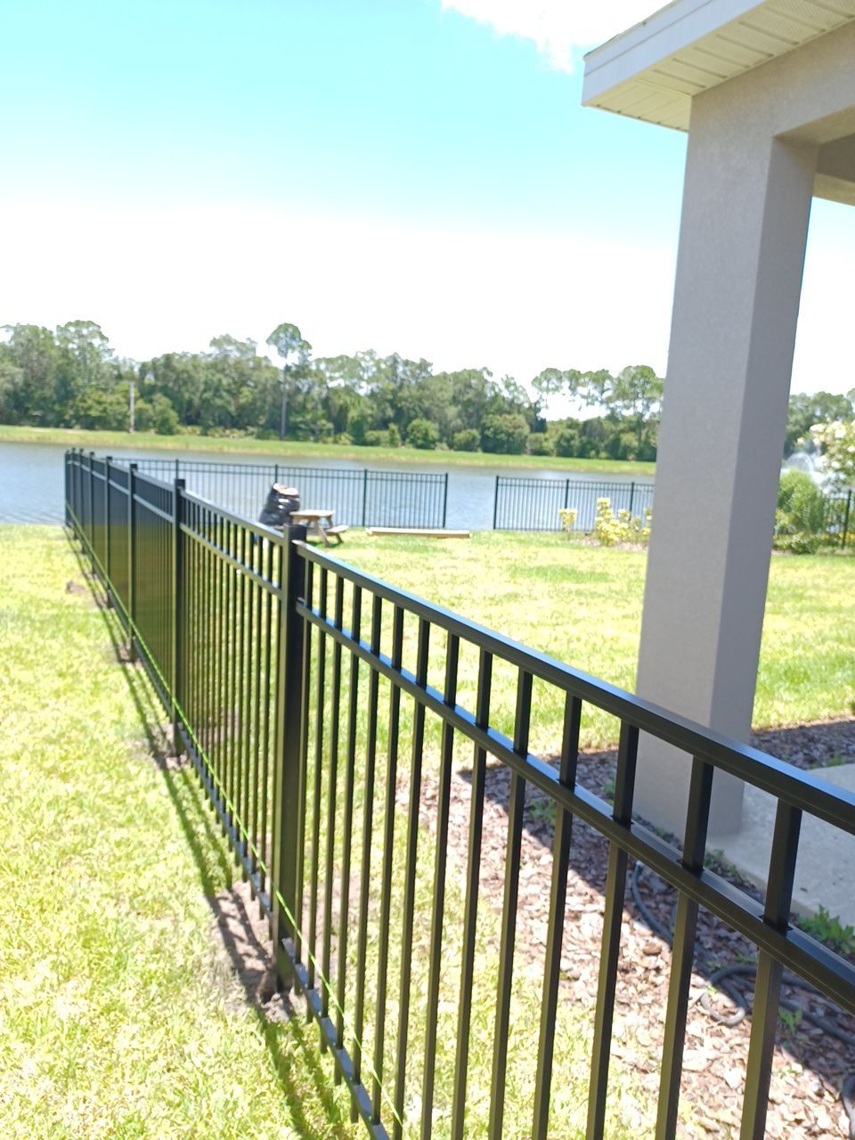 Sarasota, FL 4ft. Tall 3-Rail Black Aluminum Fence by Asap fence and gates, LLC