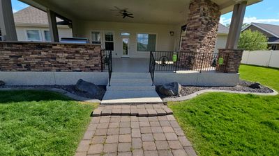 Patio Transformation using Driftwood