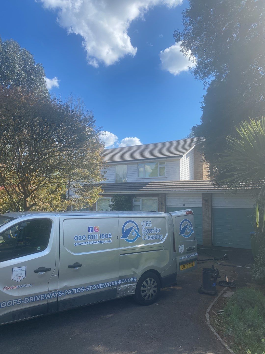 Roof Clean - Moss Removal using Honda 15lpm Low Pressure Washing Machine by Ges Exterior Cleaning ltd