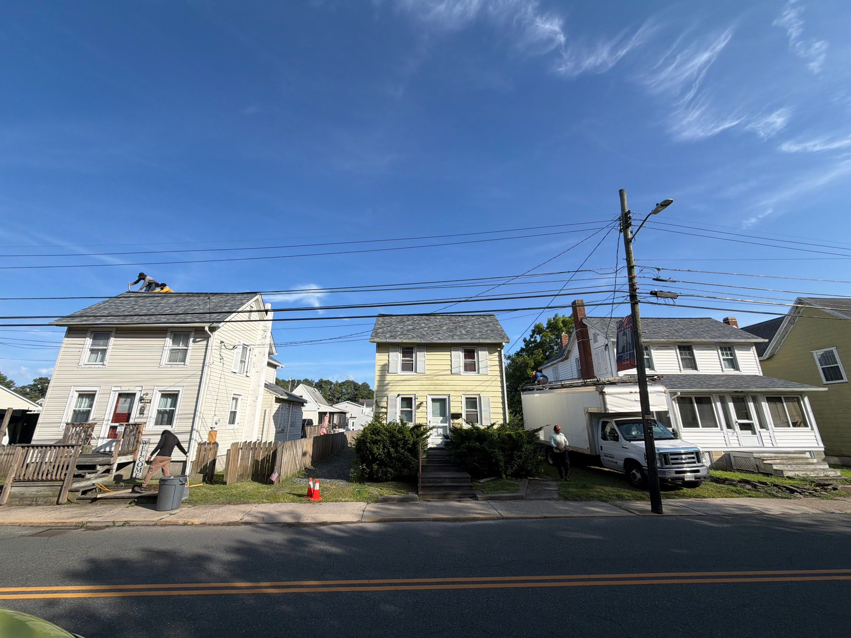 Three Owens Corning Asphalt Shingle Roof Replacements in Chincoteague VA by Ridge Armor Renovations