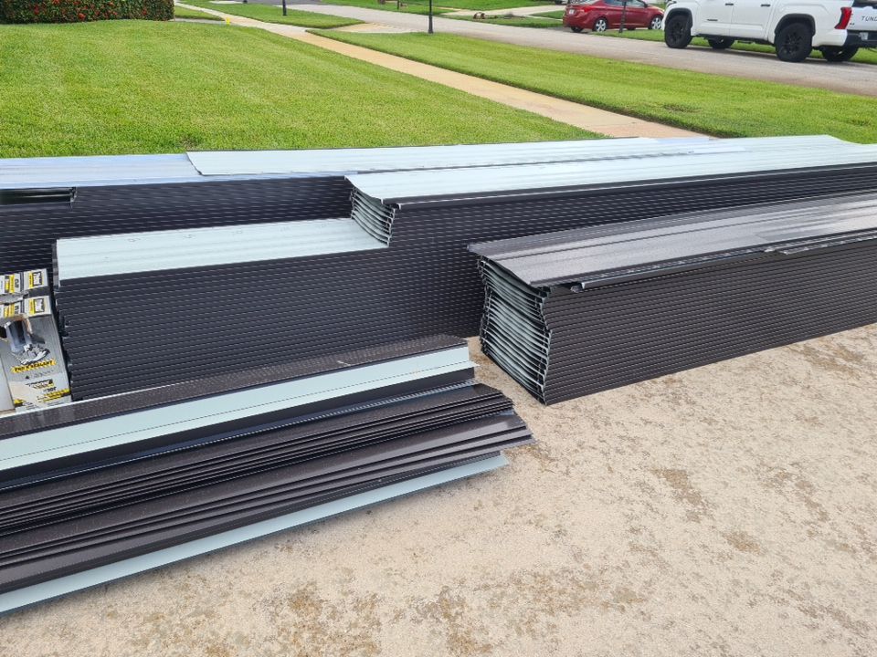 Residential Roofing Installation using 1" Nail strip metal roof by BLUES BROTHERS ROOFING