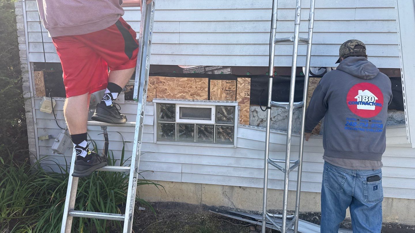 Siding Replacement using Alside Charter Oak D4.5" Cape Cod Grey by 180 Contractors