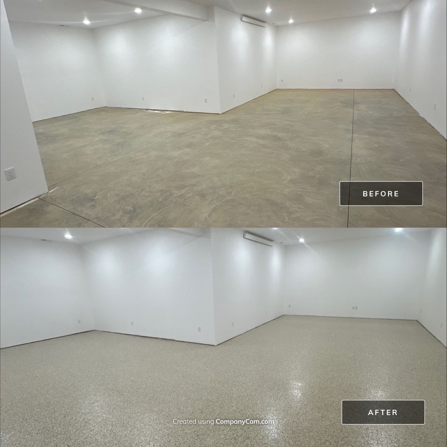 Barndominium Flake Coating and Concrete Floor Finishing in Greenfield by Revival Concrete Coatings