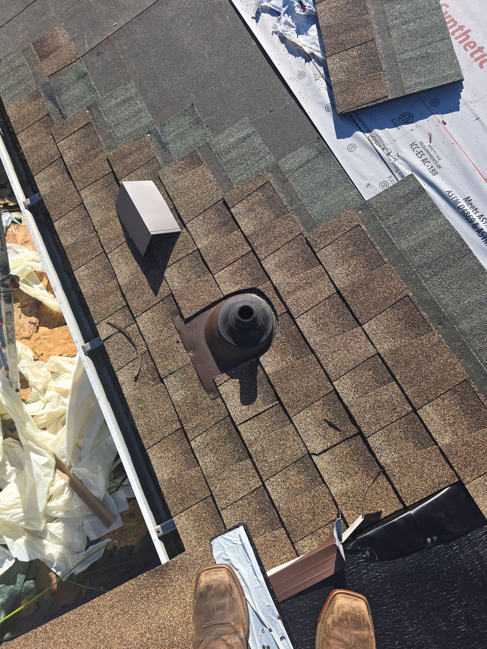 Residential Roofing Installation using GAF Timberline HDZ Shakewood by Rainstoppers Roofing