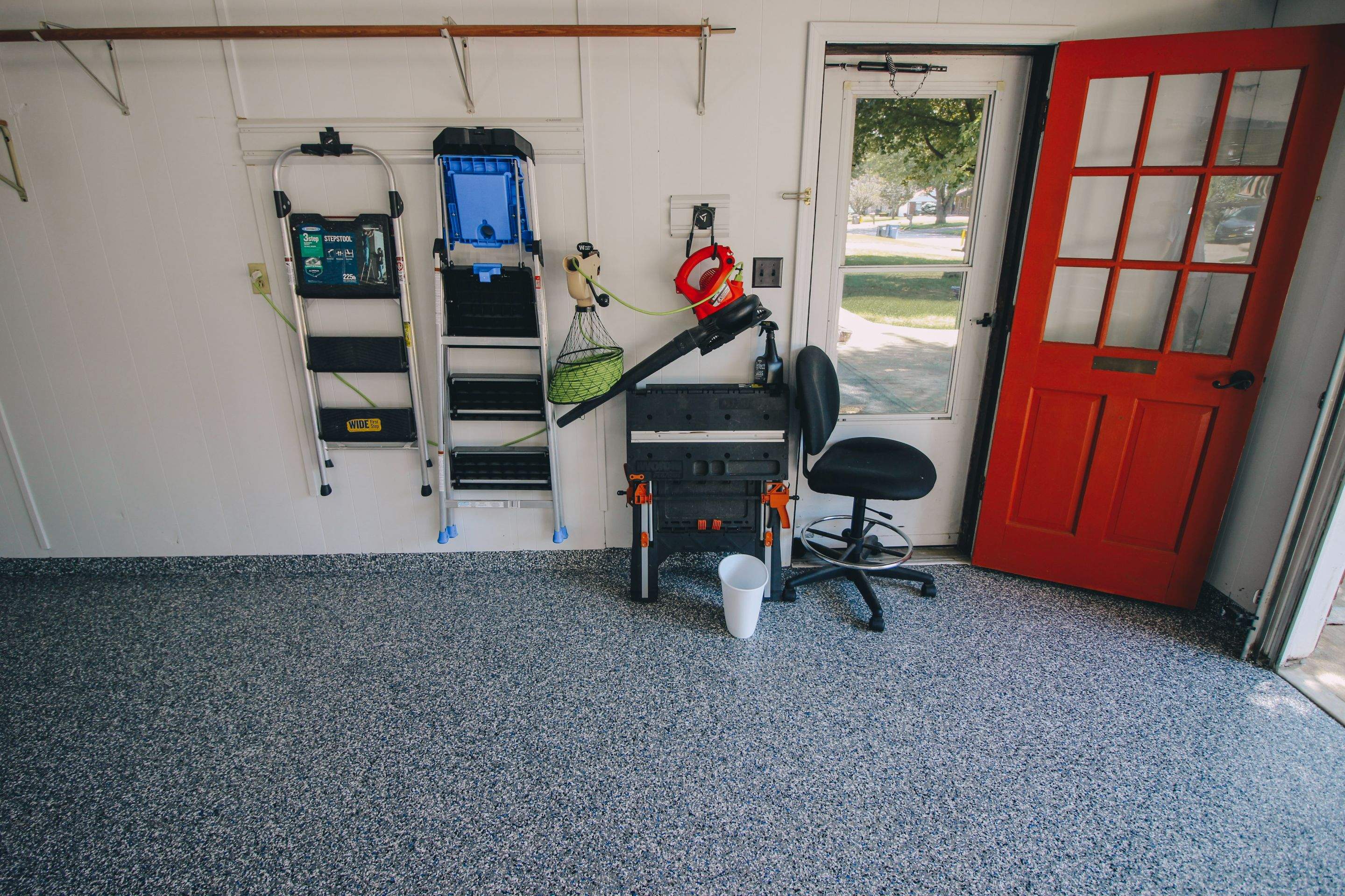 Garage Floor using Galaxy Blue by Your1DayFloor.com