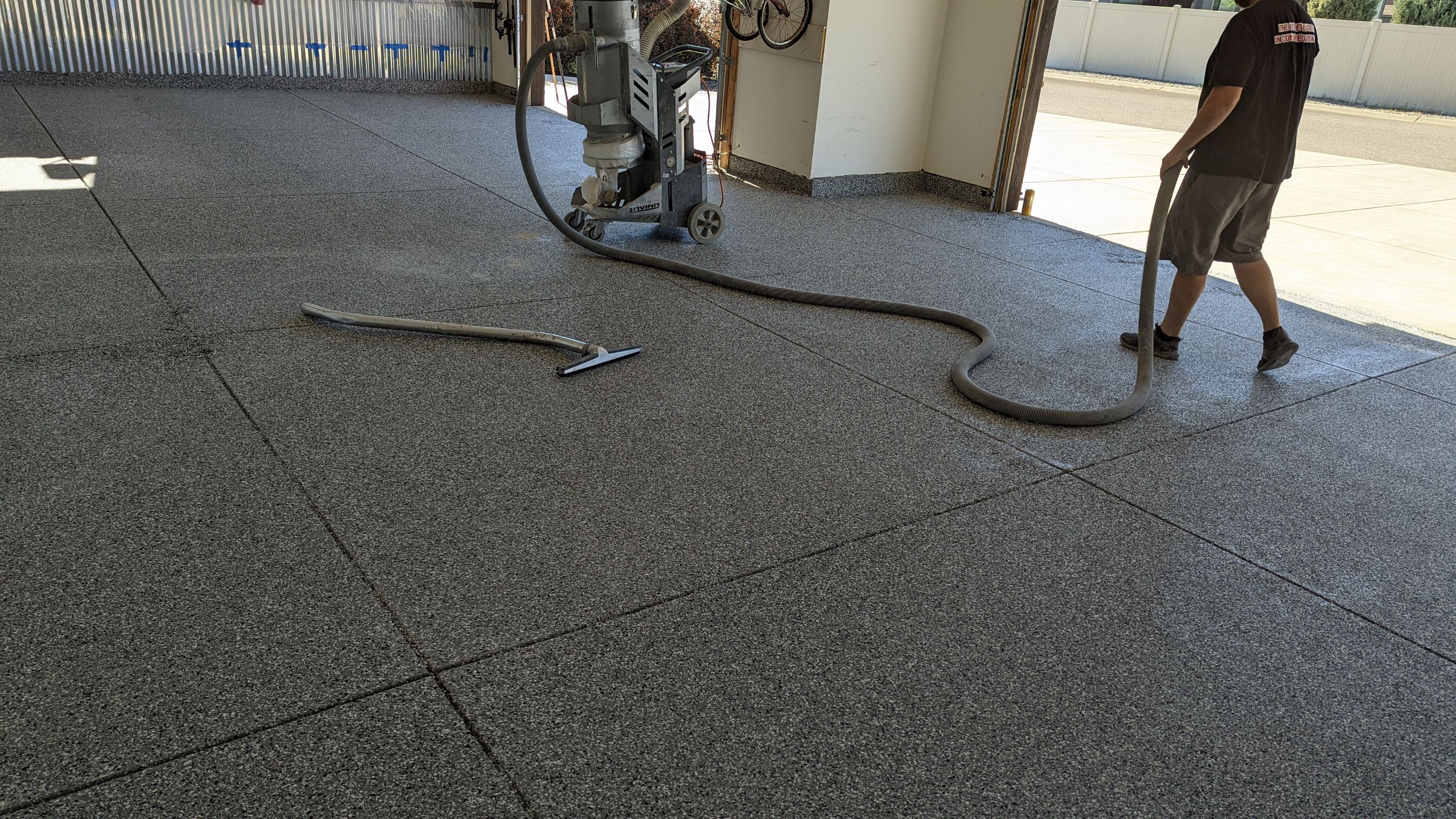 Garage Transformation using Smoke Colorway by Croc Coatings, LLC