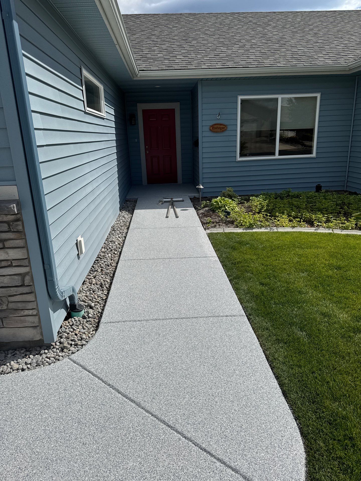 Driveway Transformation using 1/8 Tidal Wave by Croc Coatings, LLC
