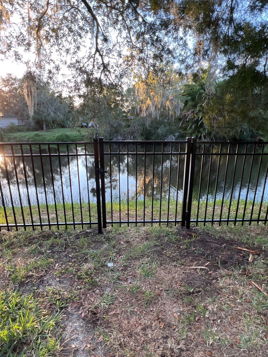 Sarasota, FL 4ft. Tall Black Aluminum & 4 ft. Tall Black Chain-link Fence by Asap fence and gates, LLC