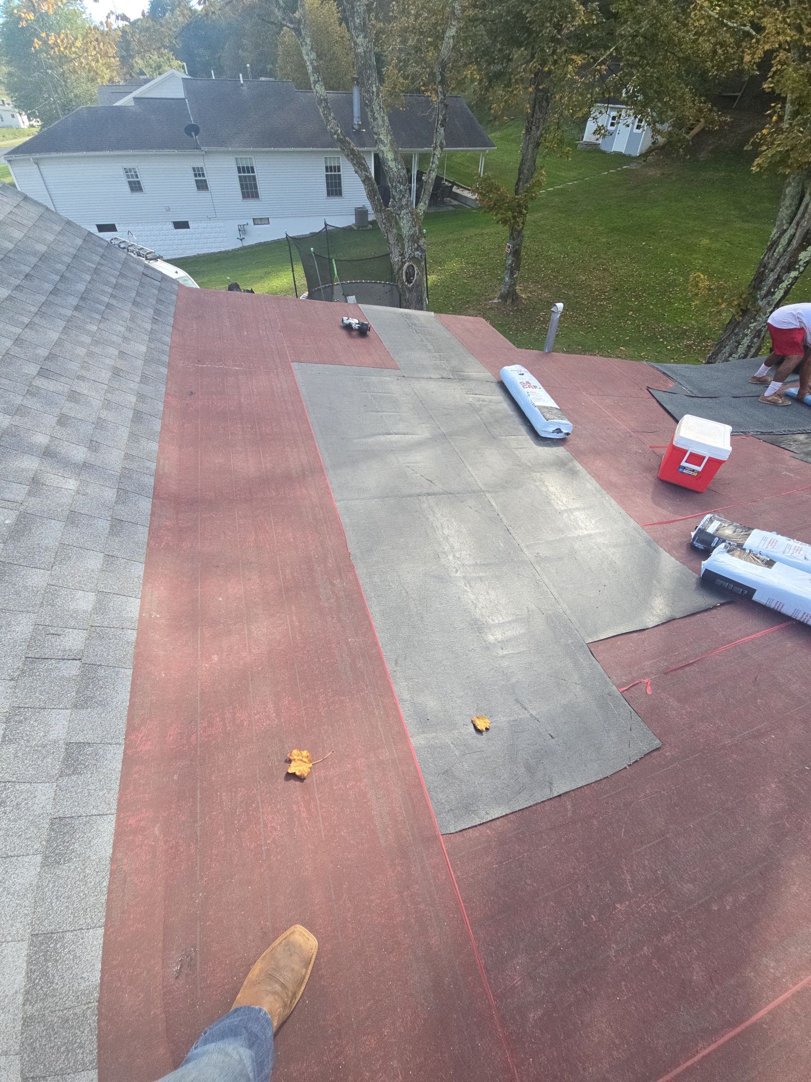 Residential Roofing Installation using GAF Timberline HDZ Oyster Grey by Rainstoppers Roofing