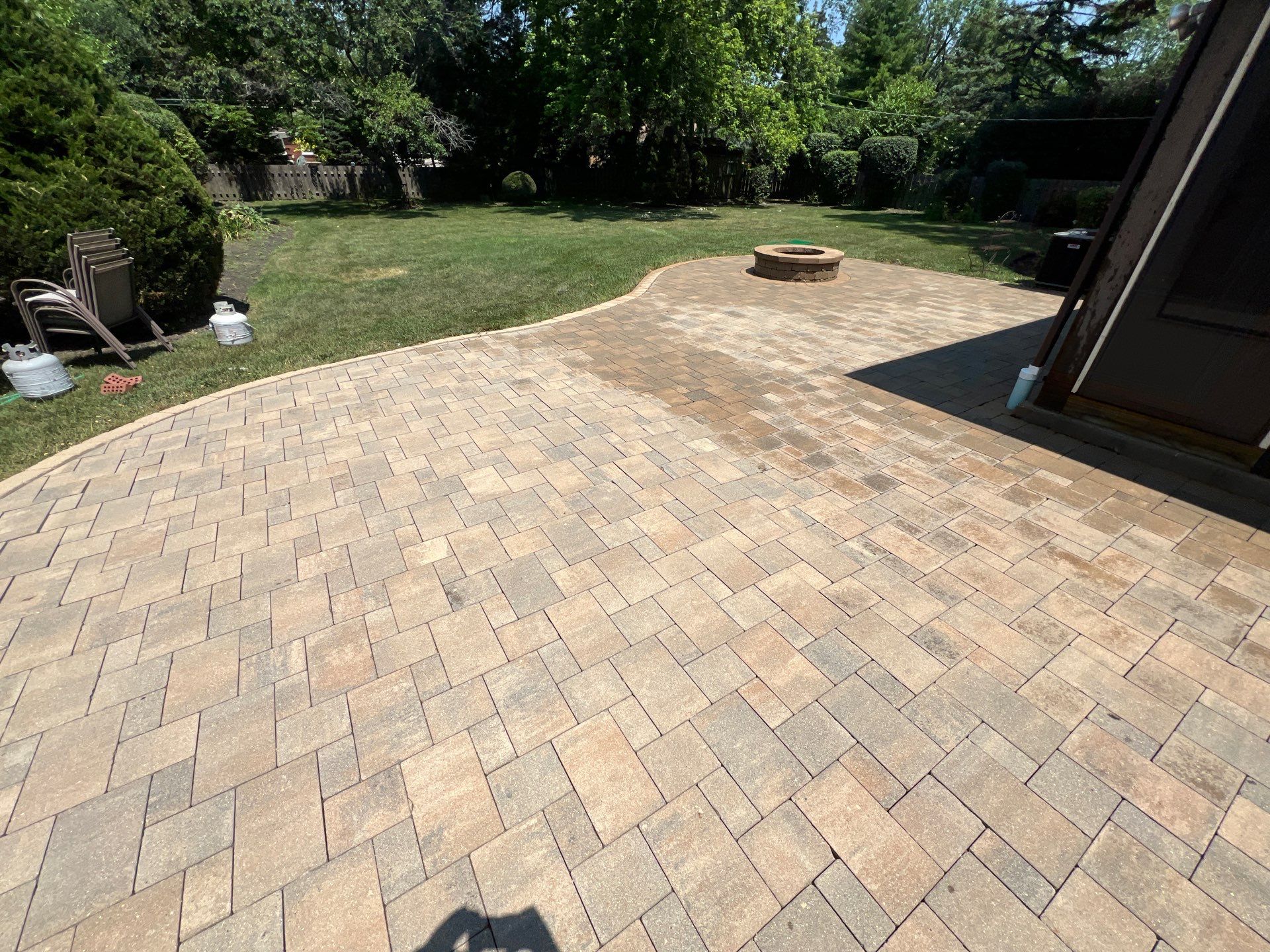 Brick Paver cleaning and sealing by Northern Power Washing LLC.