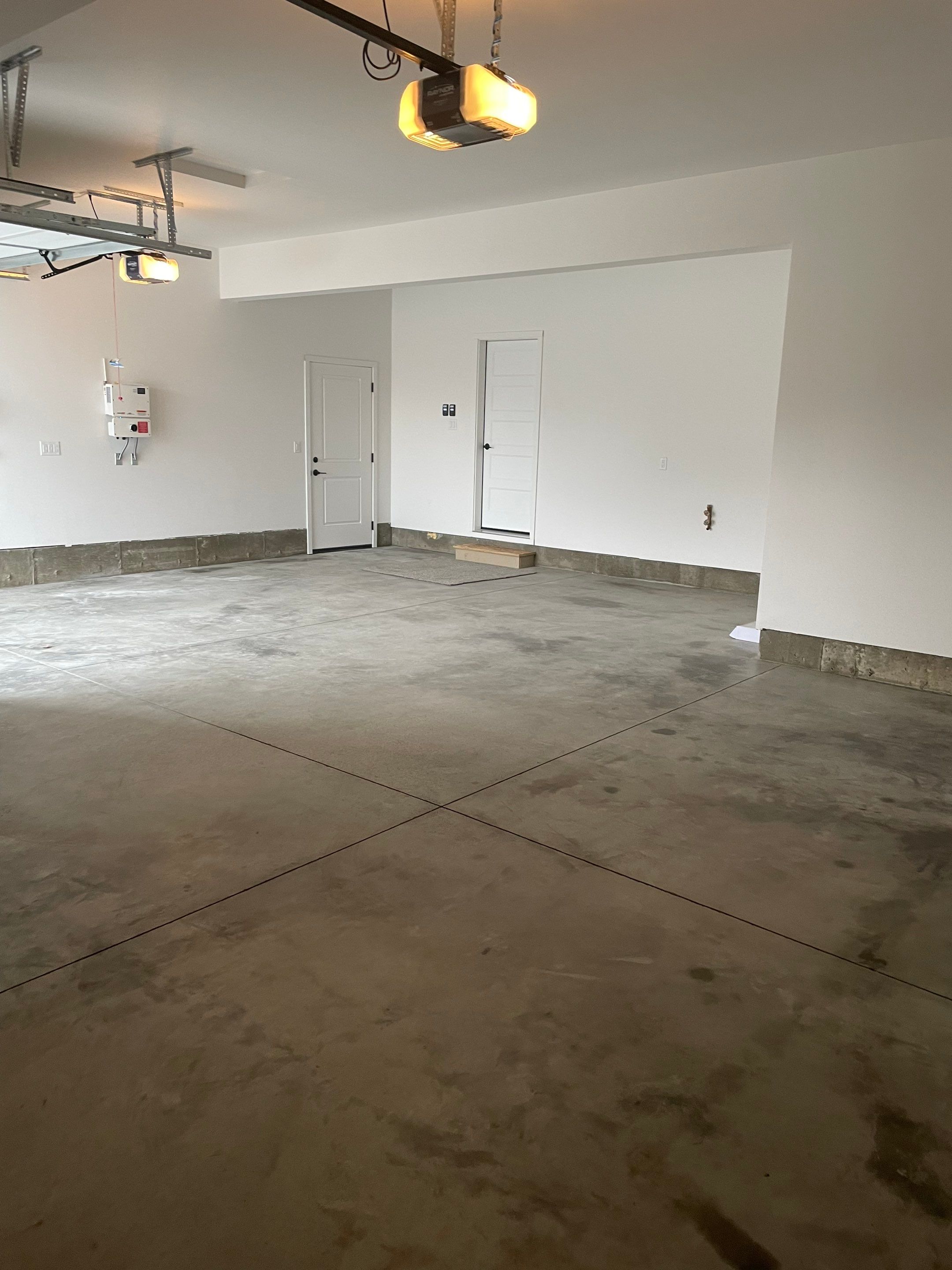 Garage Transformation using Domino with Blue by Croc Coatings, LLC