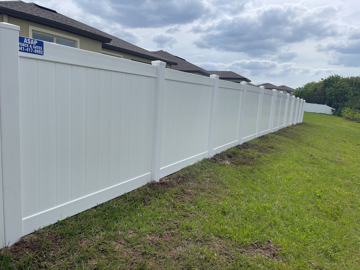 Sarasota, FL- 6 ft. White Vinyl Privacy Fence by Asap fence and gates, LLC