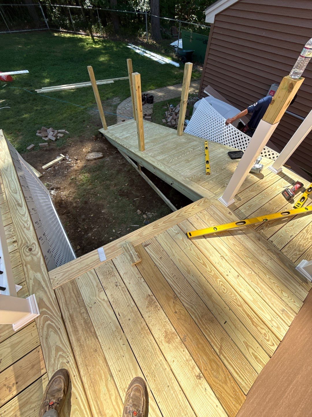 Custom Pressure-Treated Deck and Accessible Ramp Installation in York by Sensible Home Solutions